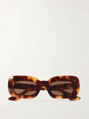 1966C oversized rectangular-frame tortoiseshell acetate sunglasses