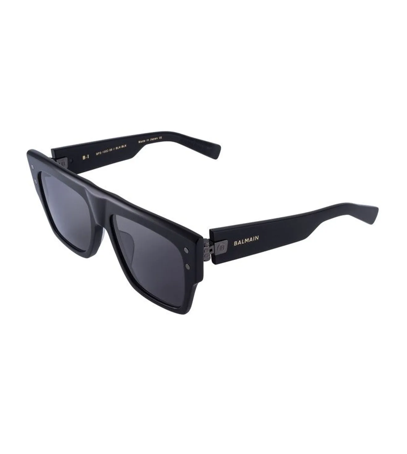 Balmain Unisex Dark Grey Square Sunglasses