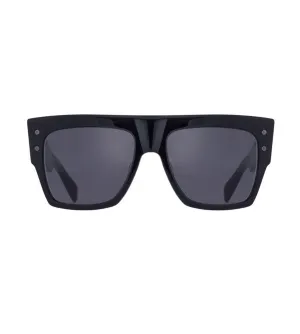 Balmain Unisex Dark Grey Square Sunglasses