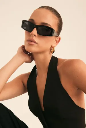 BANBE EYEWEAR Womens The Camila Polarised Sunglasses - Black/ Jet