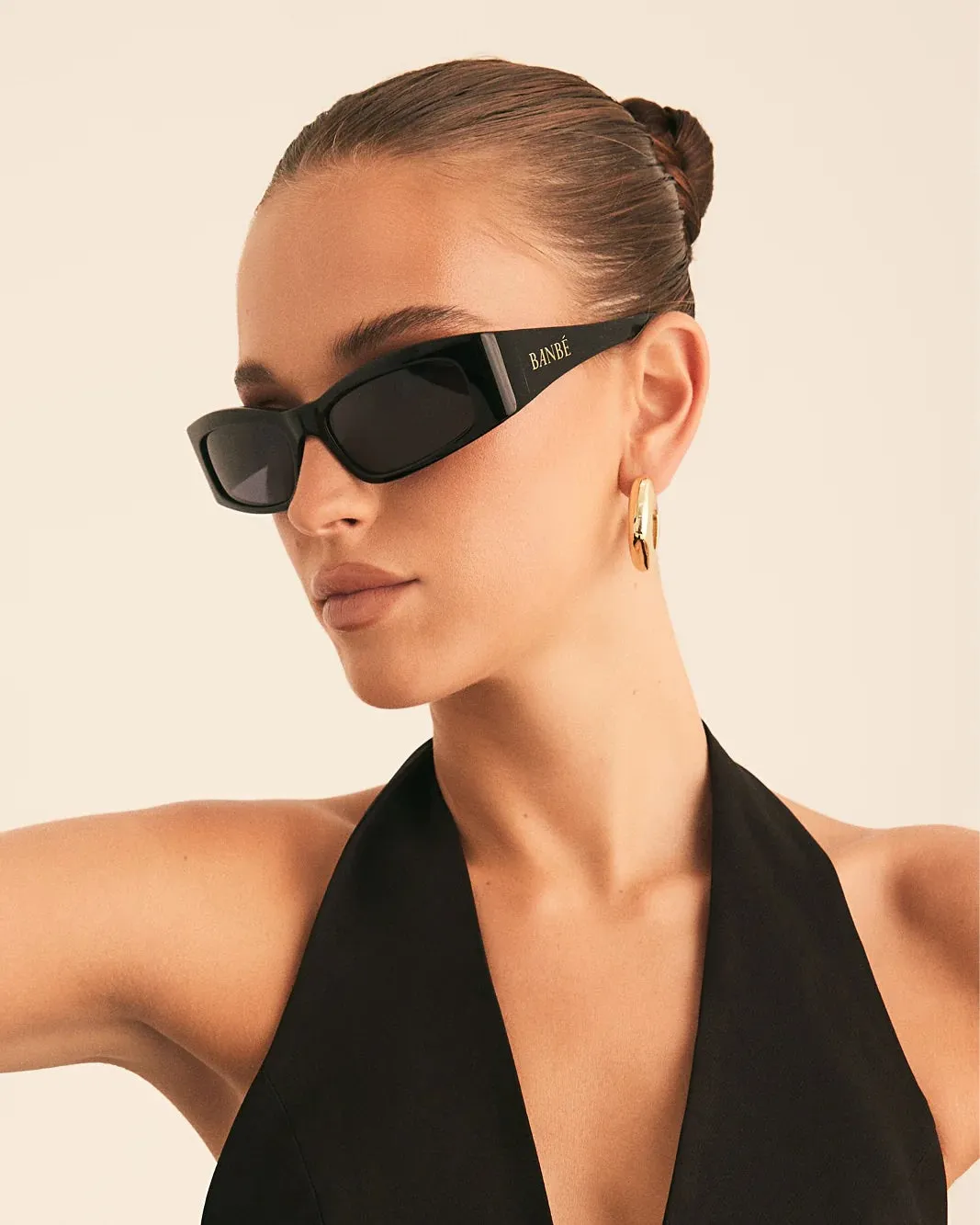 BANBE EYEWEAR Womens The Camila Polarised Sunglasses - Black/ Jet