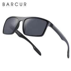 BARCUR Cycling Mens Sunglasses TR90 Ultralight Polarized Riding Sun Glasses For Women Square Eyewear UV400 Protection Eyewear