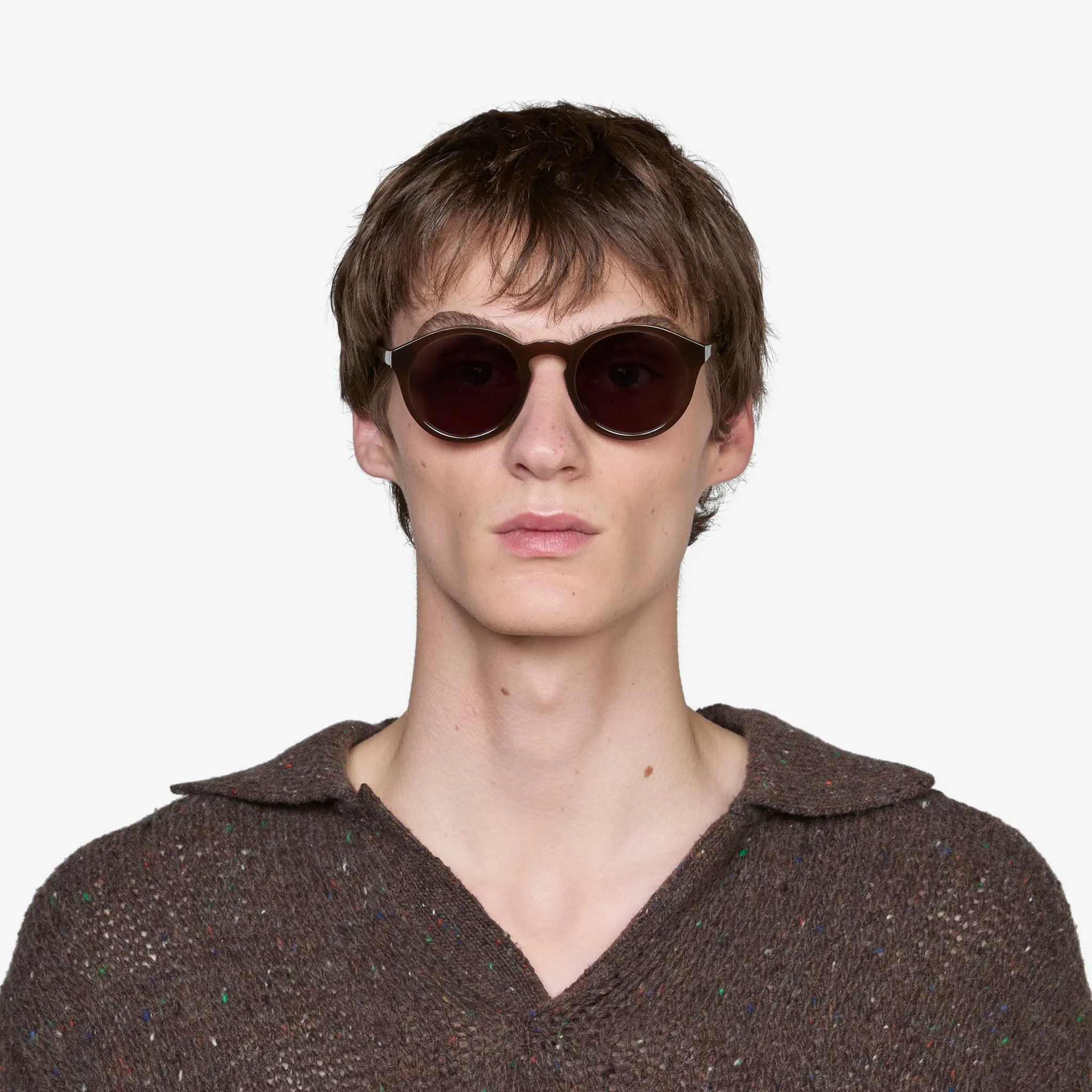 Barstow Chocolate | Grey Solid Lens