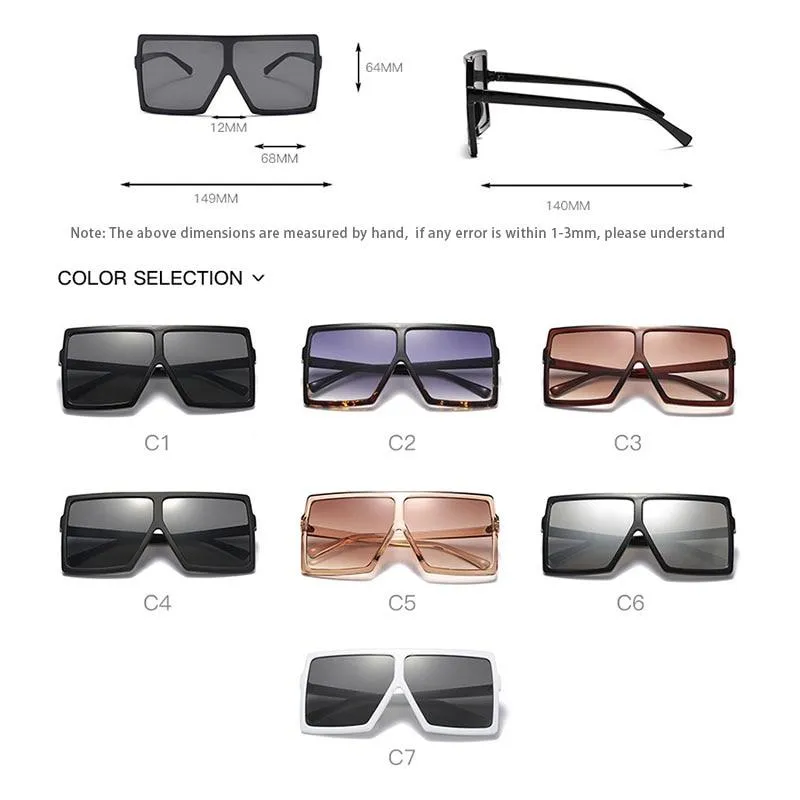 Big Frame Gradient Shades Oversized Sunglasses