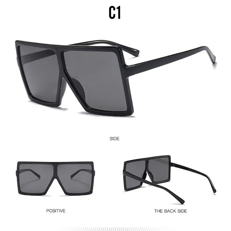 Big Frame Gradient Shades Oversized Sunglasses