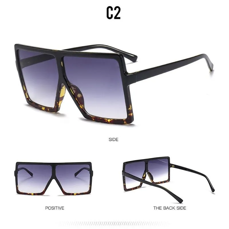 Big Frame Gradient Shades Oversized Sunglasses