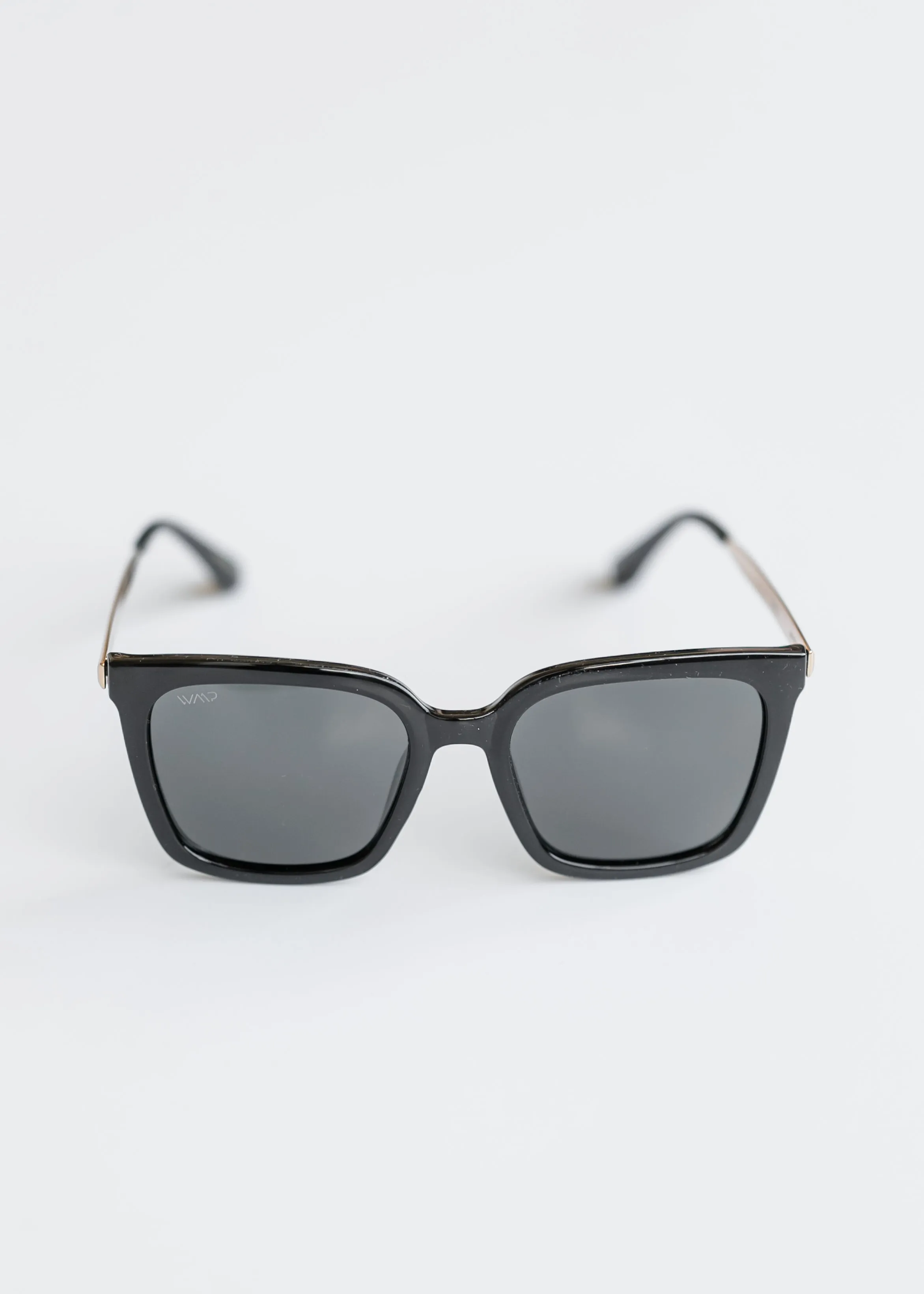 Black Square Frame Polarized Sunglasses
