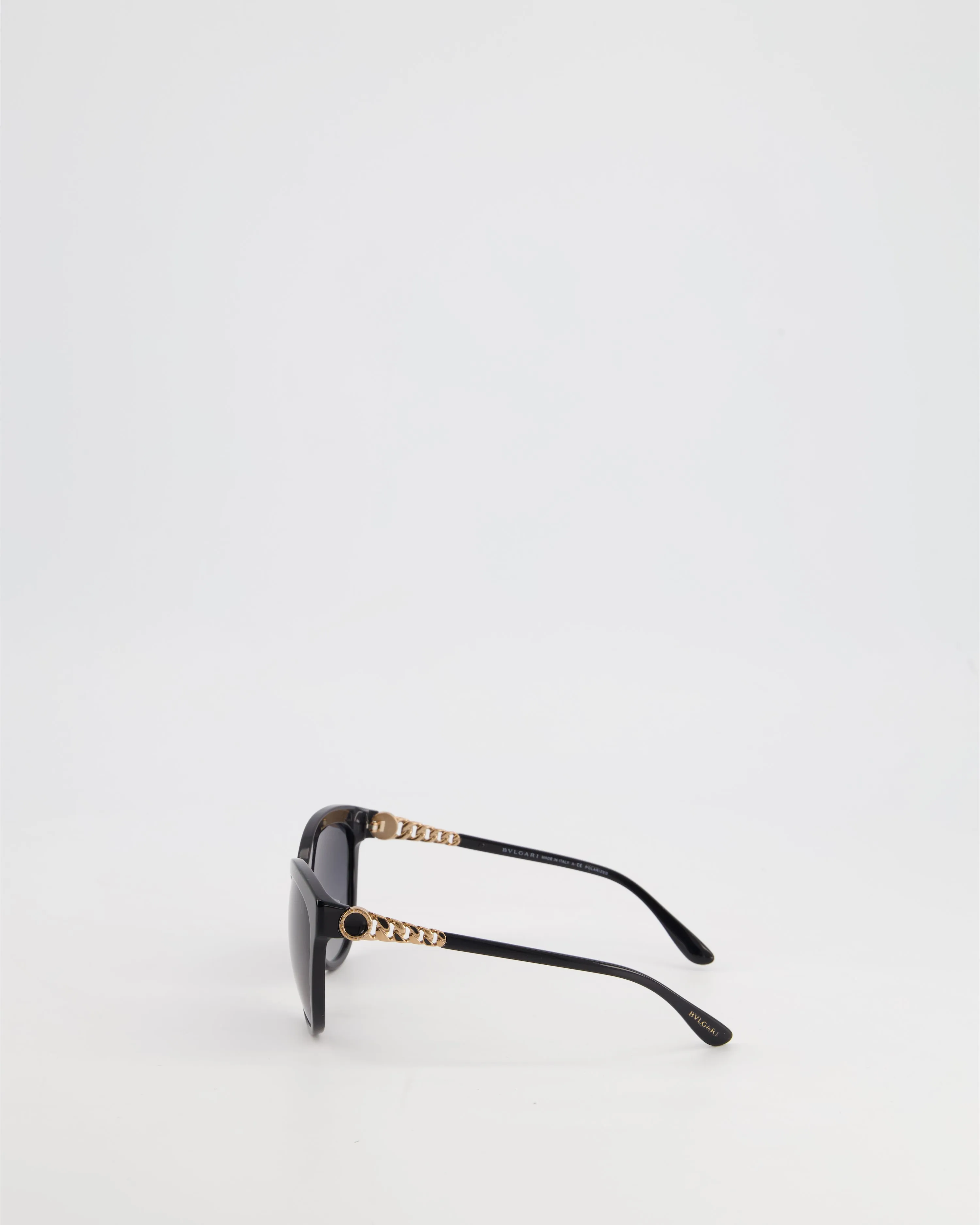Bvlgari  Cat Eye Sunglasses With Rose Gold Chain Detail