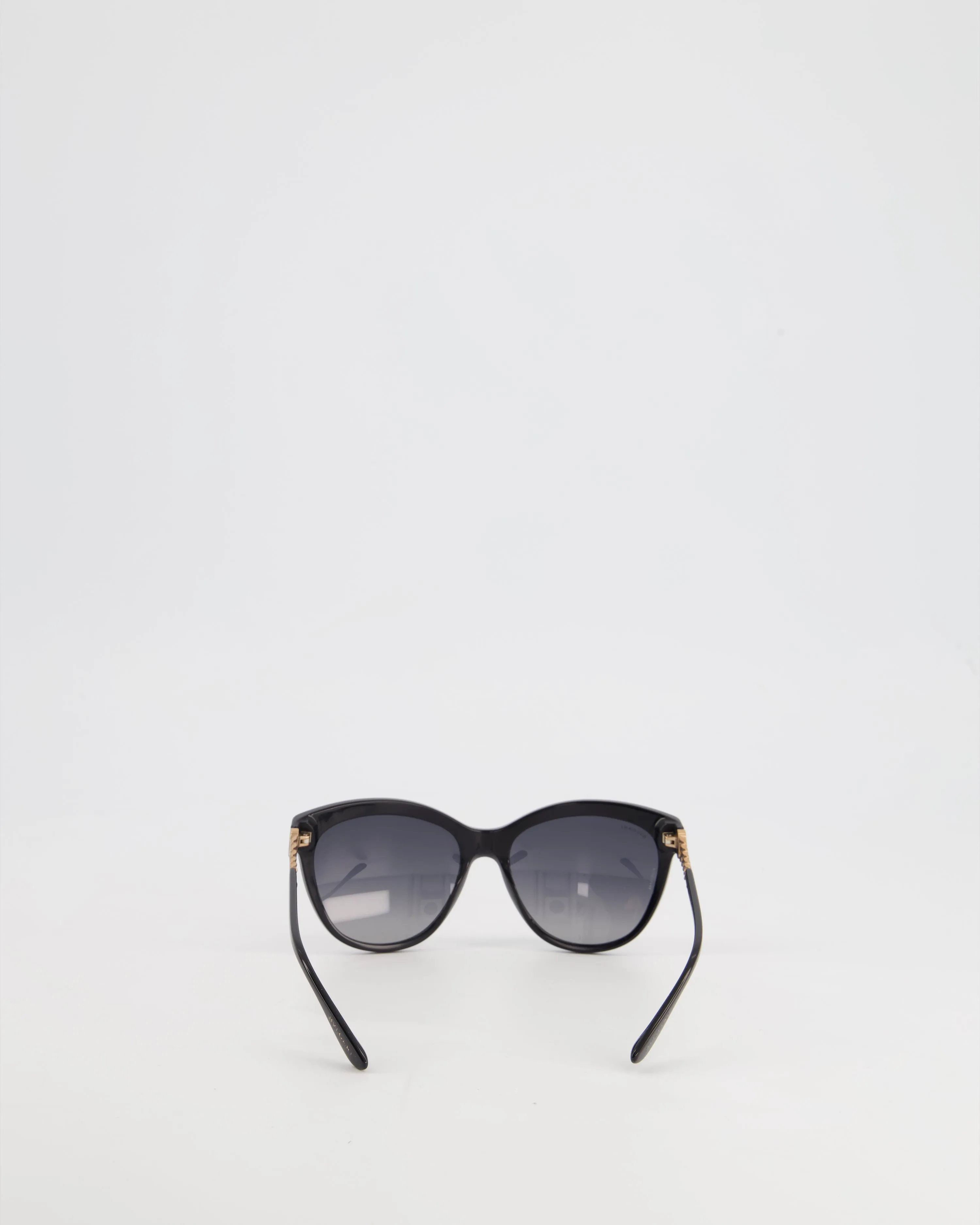 Bvlgari  Cat Eye Sunglasses With Rose Gold Chain Detail