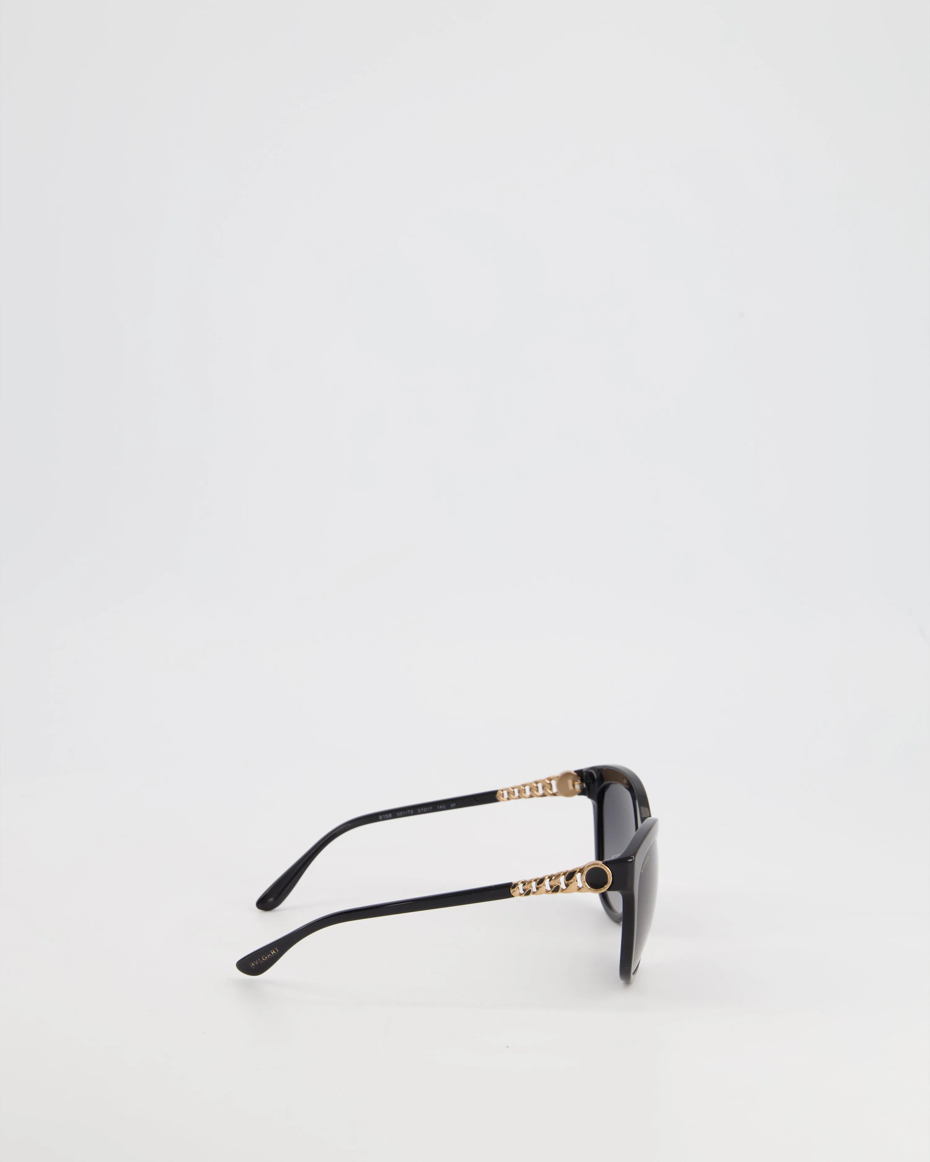 Bvlgari  Cat Eye Sunglasses With Rose Gold Chain Detail