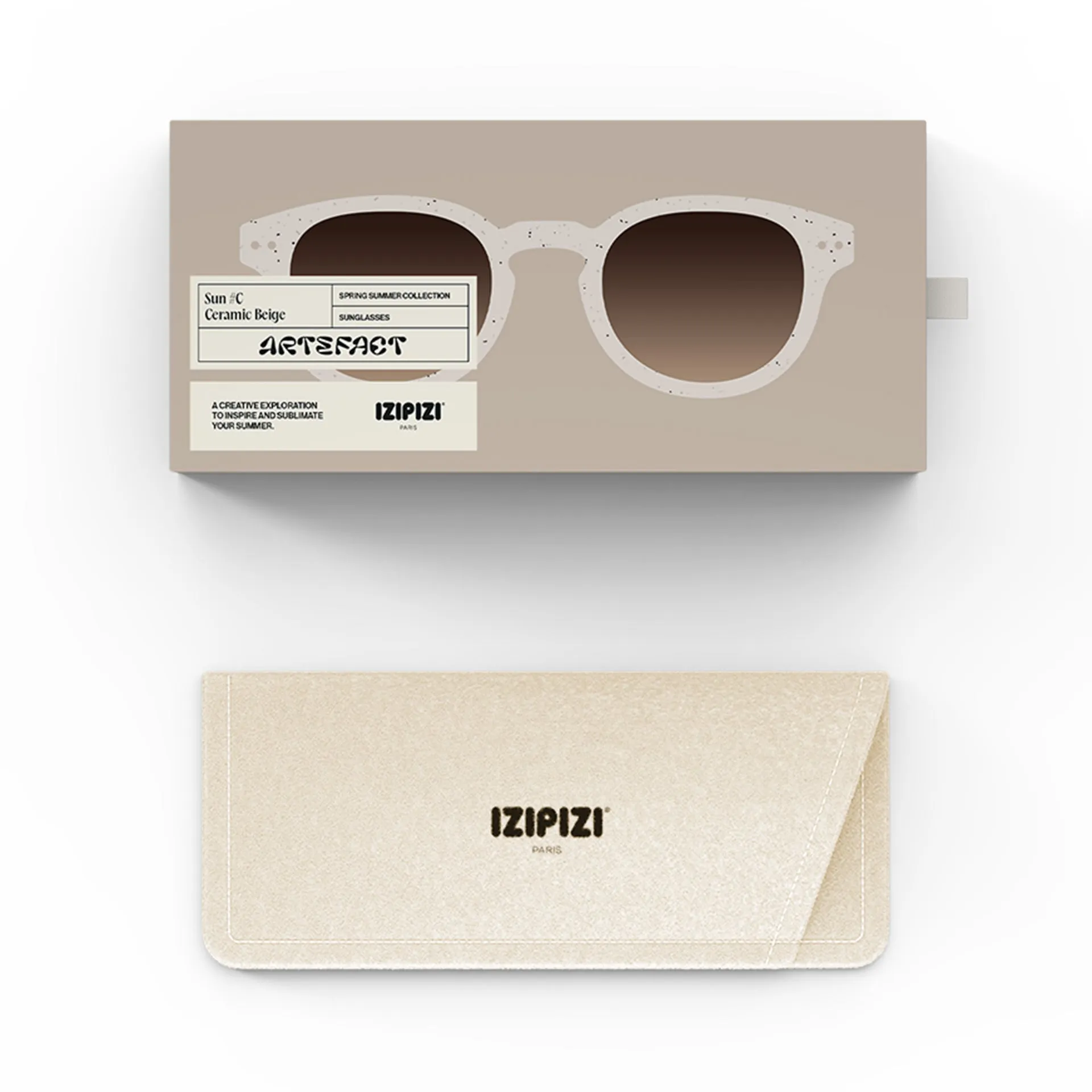 Ceramic Beige #C Sunglasses by Izipizi - Artefact Limited Edition