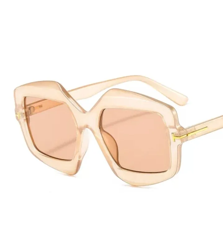 Chic Oversized Sunglasses for Women Men Big Flat Top Fashion-Kali