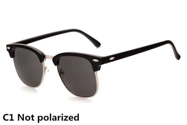 Classic Polarized Rivet Male Fashion Mirror Sunglass