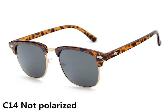 Classic Polarized Rivet Male Fashion Mirror Sunglass