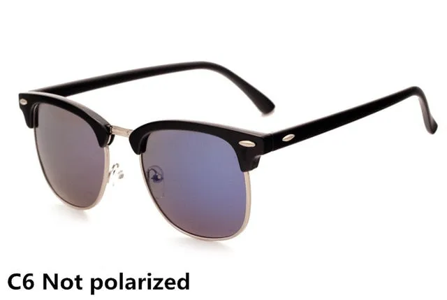 Classic Polarized Rivet Male Fashion Mirror Sunglass