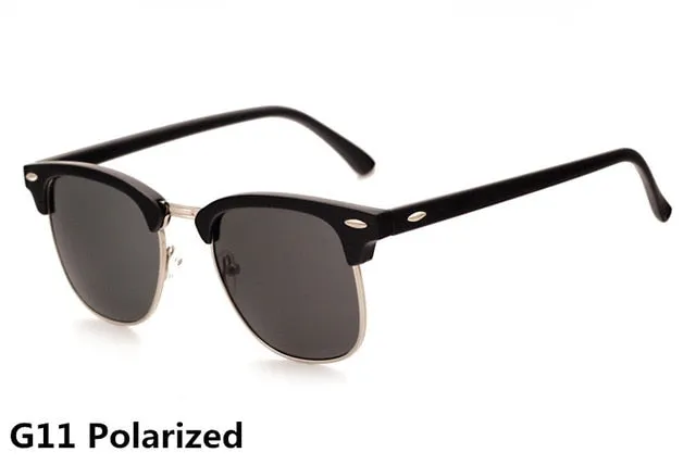 Classic Polarized Rivet Male Fashion Mirror Sunglass