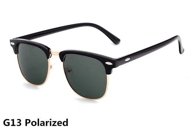 Classic Polarized Rivet Male Fashion Mirror Sunglass