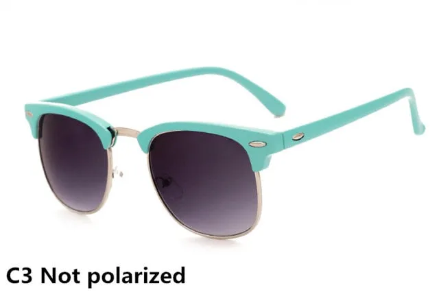 Classic Polarized Rivet Male Fashion Mirror Sunglass