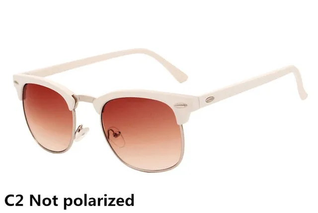 Classic Polarized Rivet Male Fashion Mirror Sunglass