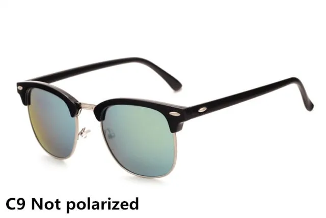 Classic Polarized Rivet Male Fashion Mirror Sunglass