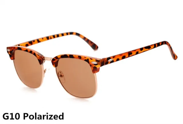 Classic Polarized Rivet Male Fashion Mirror Sunglass