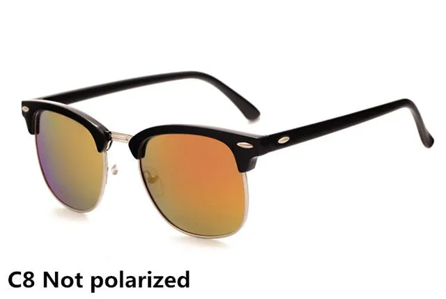 Classic Polarized Rivet Male Fashion Mirror Sunglass