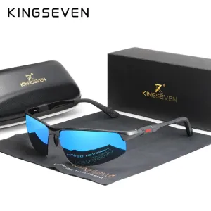 Eyewear: by KINGSEVEN. Driving Series. Polarized Blue Mirror Lens. Aluminum. Various Colors