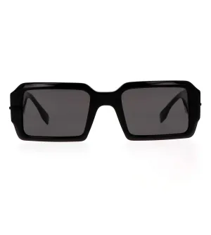 Fendi Unisex Grey Rectangular Sunglasses
