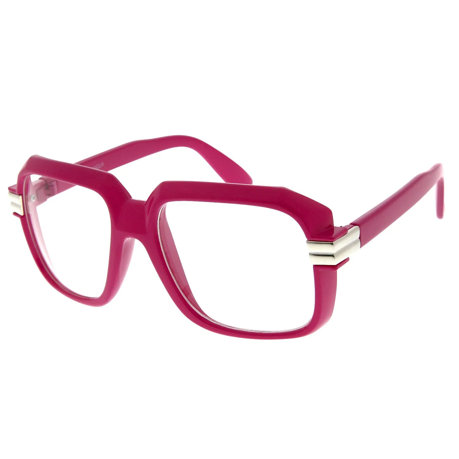 grinderPUNCH Run DMC Pop Color Oversized Gazelle Nerdy Clear Lens Eye Glasses