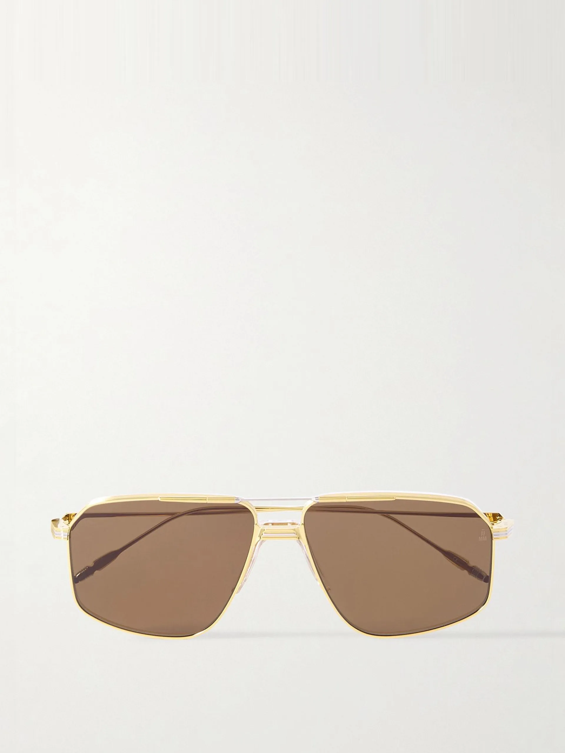 Jagger aviator-style two-tone titanium sunglasses