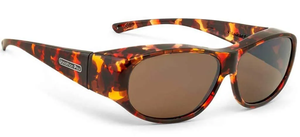 Jonathan Paul Fitovers Sunni Large Tortoise Polarvue Amber Sunglasses