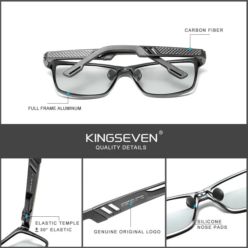 KINGSEVEN Photochromic Sunglasses Men Women Polarized Chameleon Glasses  Anti-glare