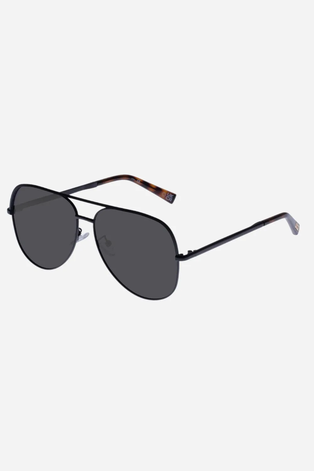 Le Specs Hey Bby Sunglasses in Matte Black Polarized