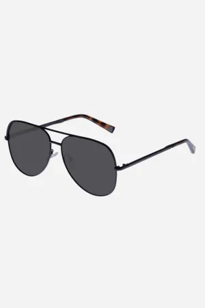 Le Specs Hey Bby Sunglasses in Matte Black Polarized