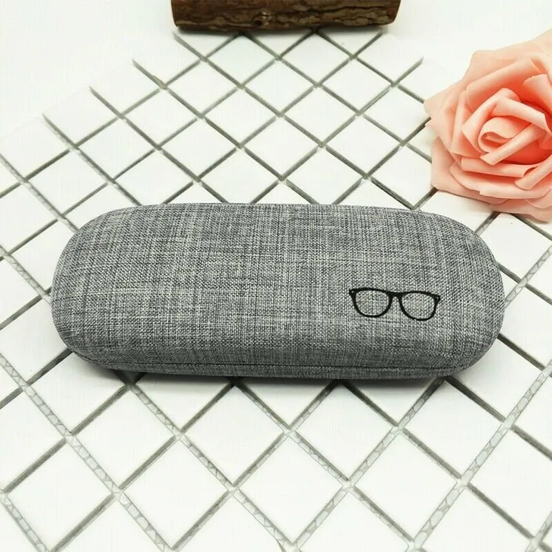 Linen Hard Shell Green Eyewear/Frame Glasses Case Holder