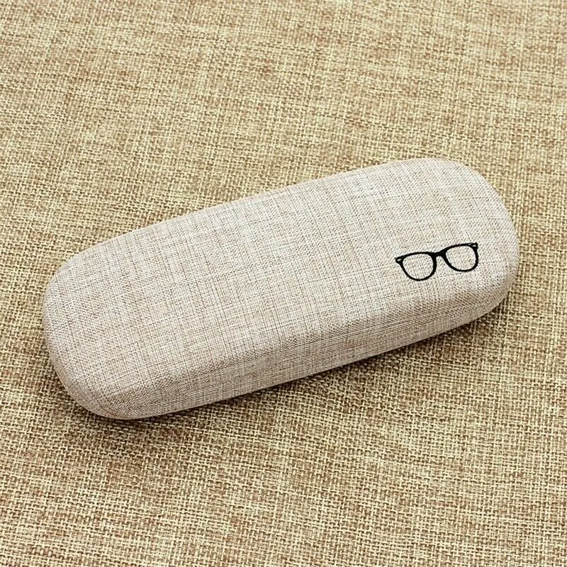 Linen Hard Shell Green Eyewear/Frame Glasses Case Holder