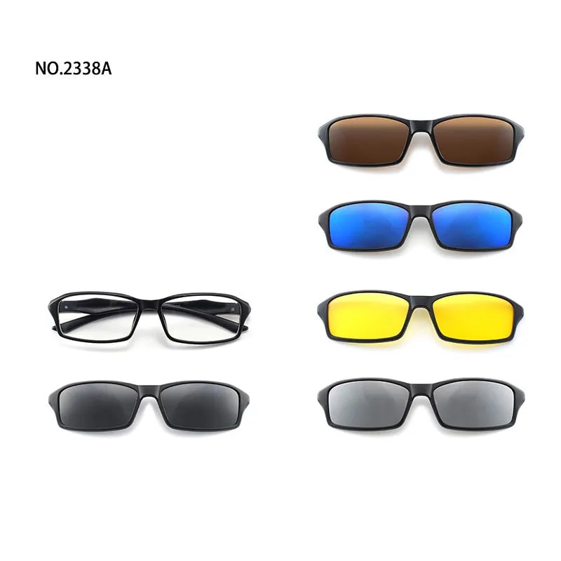 love609---6 In 1 Custom Men Polarized Optical Magnetic Sunglasses