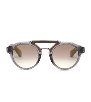 Philipp Plein Men's Brown Gradient-mirrored Round Sunglasses