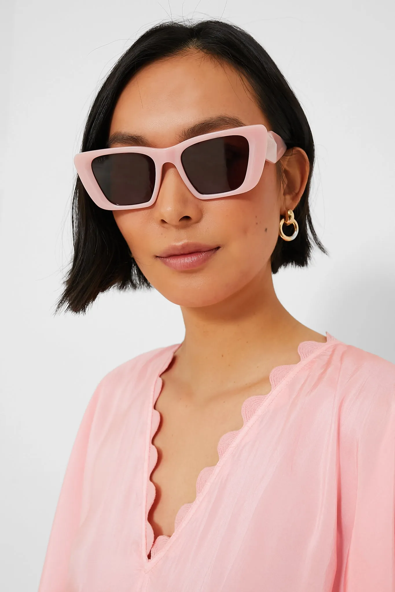 Pink Velvet and Grey Aura Sunglasses
