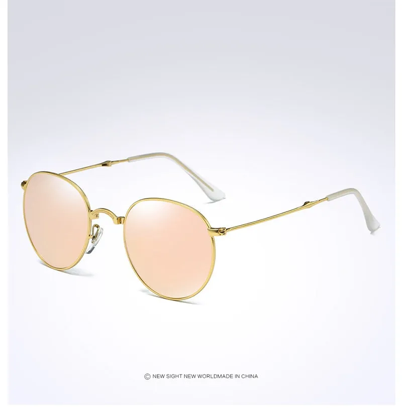 Portable  Retro Vintage Driving Mirrored Unisex Sunglasses