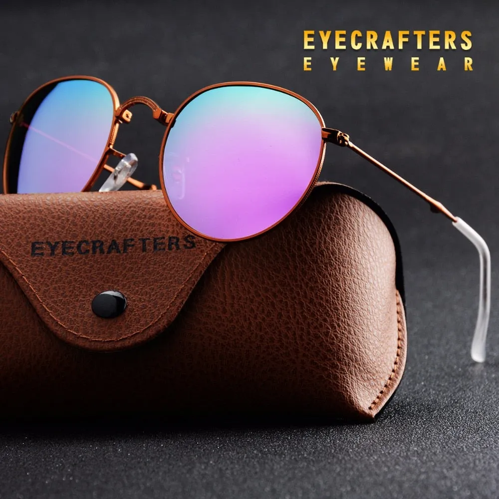 Portable  Retro Vintage Driving Mirrored Unisex Sunglasses