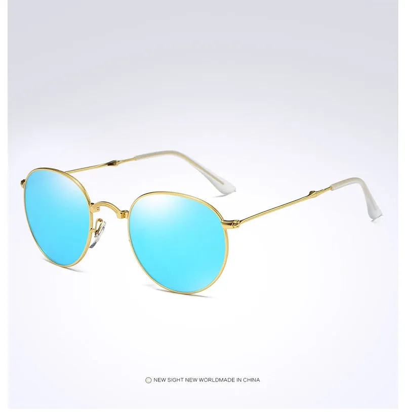 Portable  Retro Vintage Driving Mirrored Unisex Sunglasses