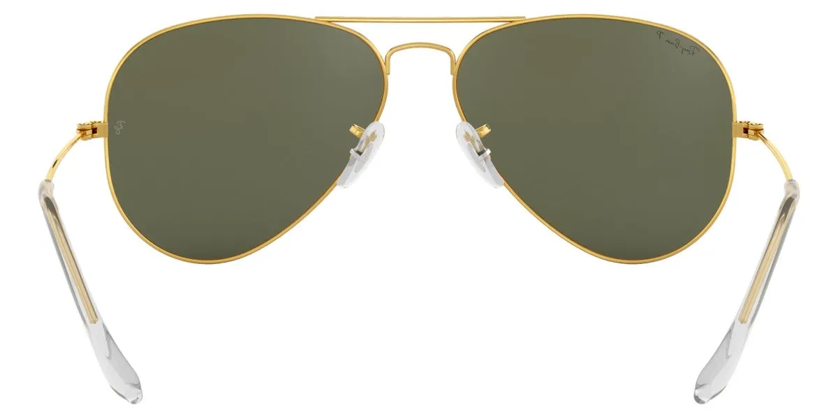 Ray-Ban Arista Aviator Sunglasses with Green Polarized Lenses