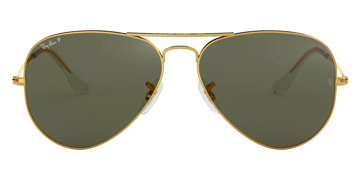 Ray-Ban Arista Aviator Sunglasses with Green Polarized Lenses