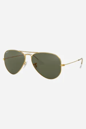 Ray-Ban Arista Aviator Sunglasses with Green Polarized Lenses