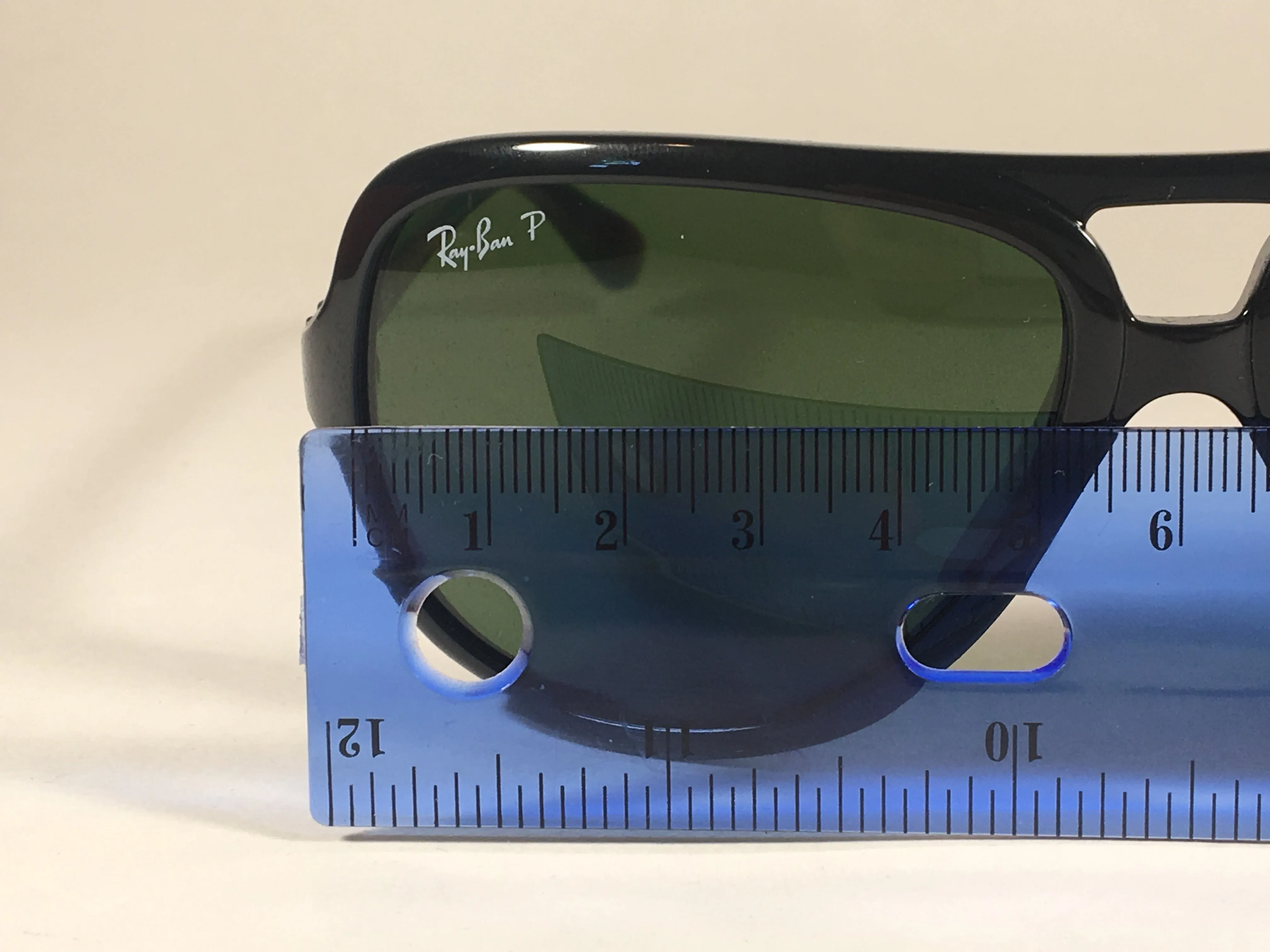 Ray-Ban Polarized Turbo Aviator Sunglasses Black Propionate Frame Green Lens Men RB4162 601/2P