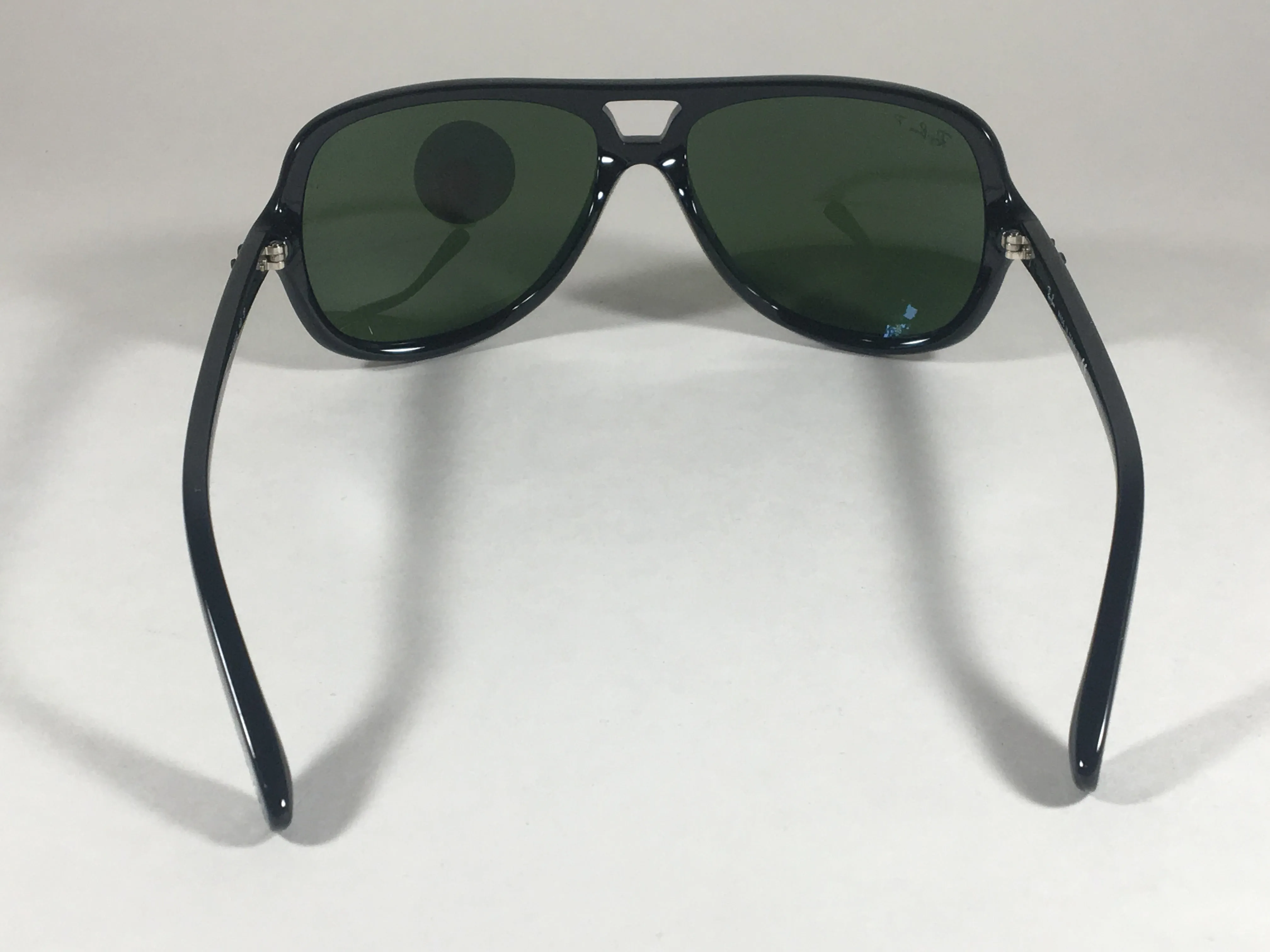 Ray-Ban Polarized Turbo Aviator Sunglasses Black Propionate Frame Green Lens Men RB4162 601/2P