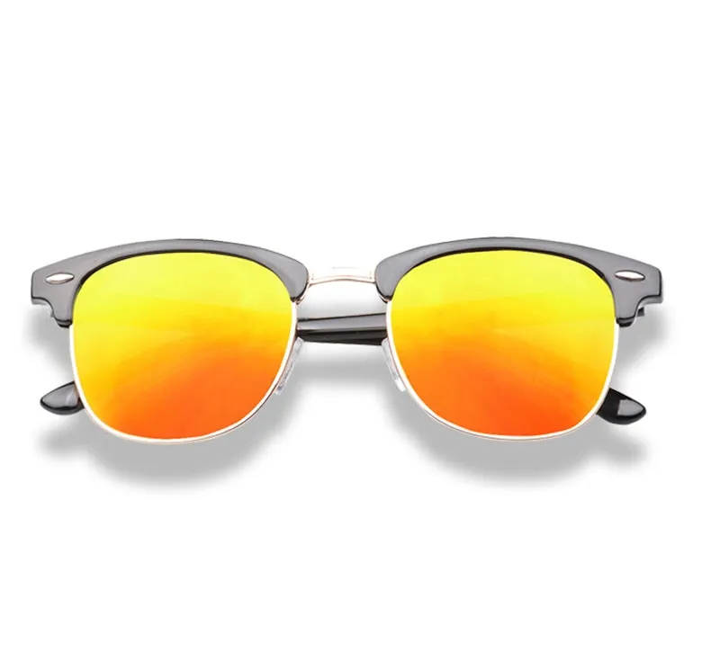 Retro Classic Half Frame Polarized Sunglasses