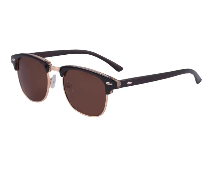 Retro Classic Half Frame Polarized Sunglasses
