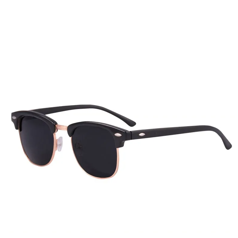 Retro Classic Half Frame Polarized Sunglasses